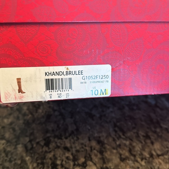 Carlos Kandi Brûlée slouchy tall heel boots NIB 10M - Picture 10 of 10